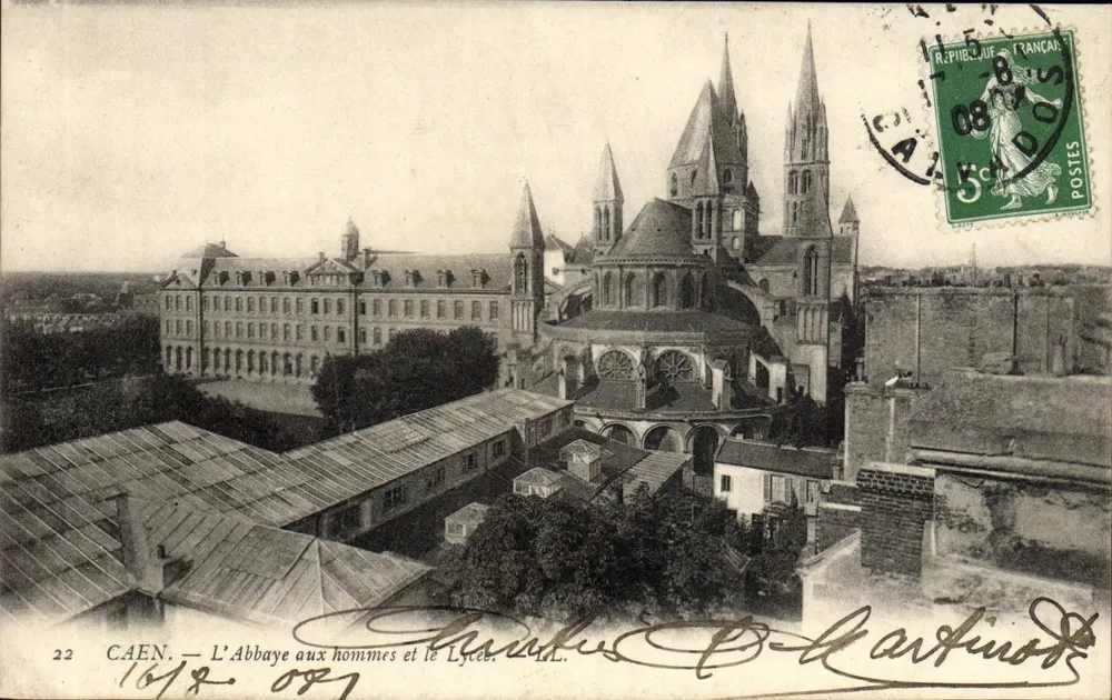 Caen — A Abadia dos Homens e o Liceu — editor L.L. n°22 - Frente