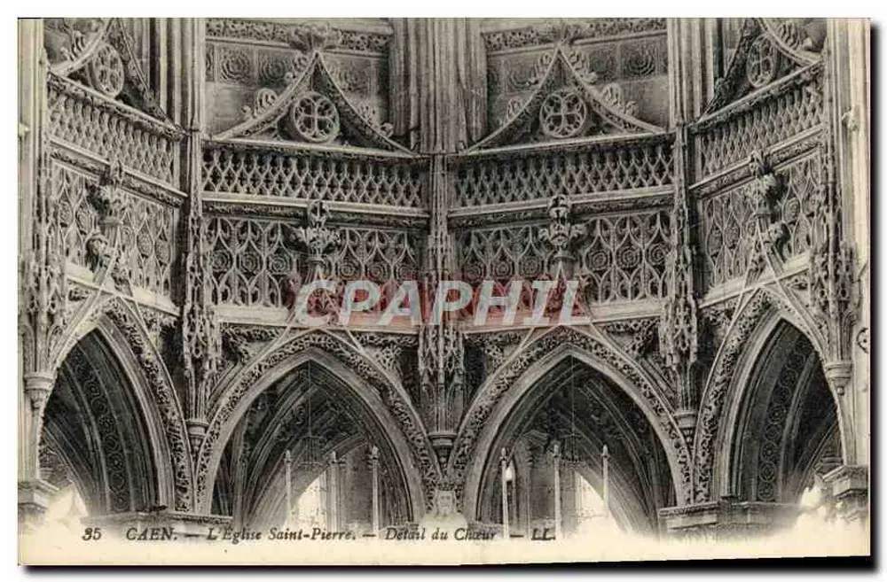 Caen — L'Église Saint-Pierre — Détail du Chœur — LL. - Recto