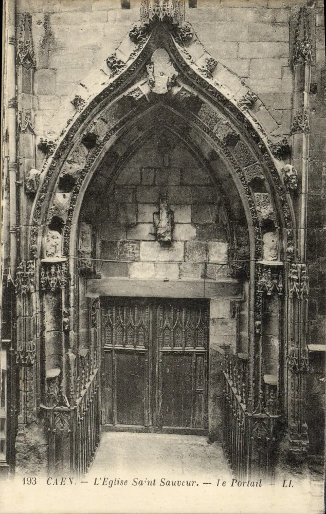Caen — Die Kirche Saint-Sauveur — Der Portal — LI. — Verlag Lévy Fils et Cie, Paris-Venise - Vorderseite