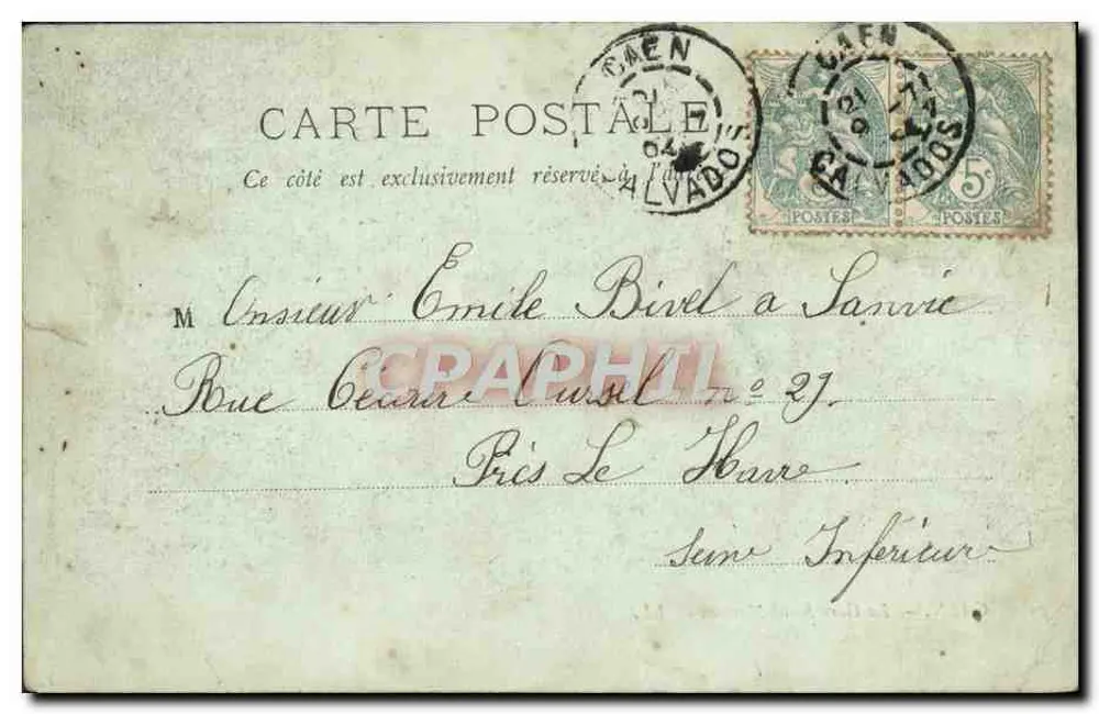 Caen — La Gare Saint-Martin — LL. n° 95 - Verso