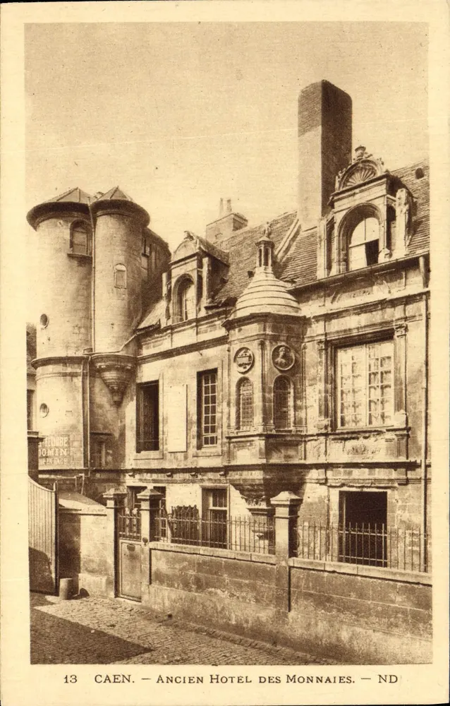 Caen — Ancien Hôtel des Monnaies — éditeur Pommin, n° 13 - Recto