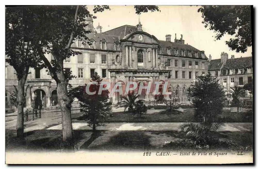 Caen — Hotel de Ville e Square — LL. n°123 - Frente