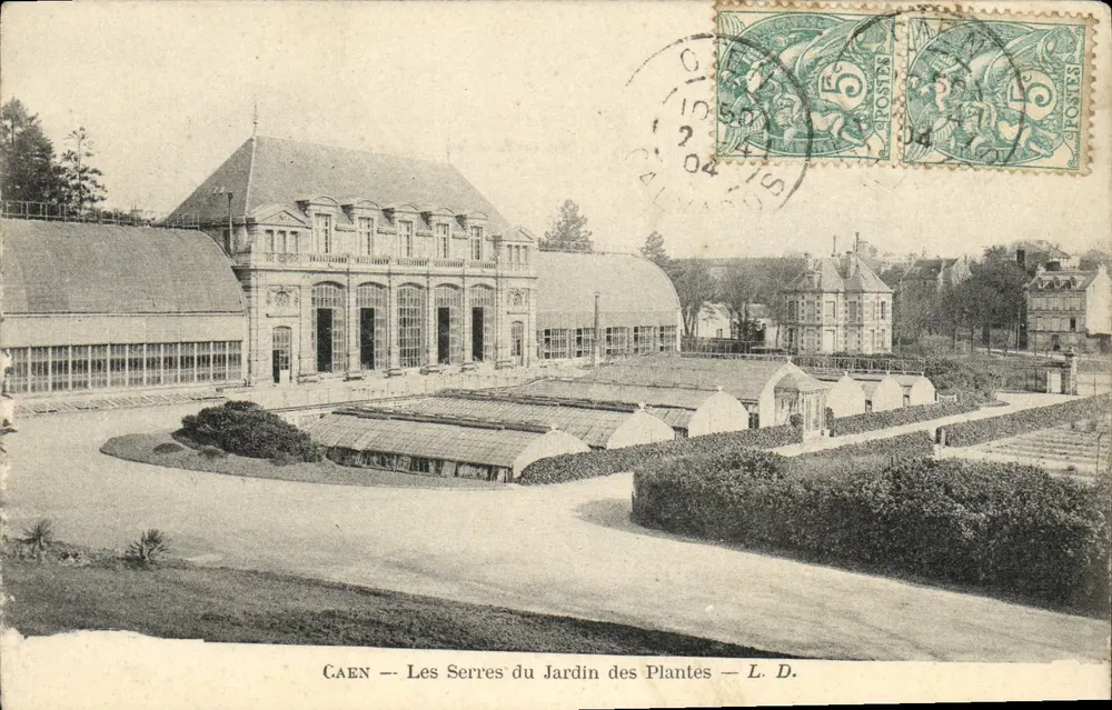 Caen — Die Gewächshäuser des Jardin des Plantes — L. D. - Vorderseite