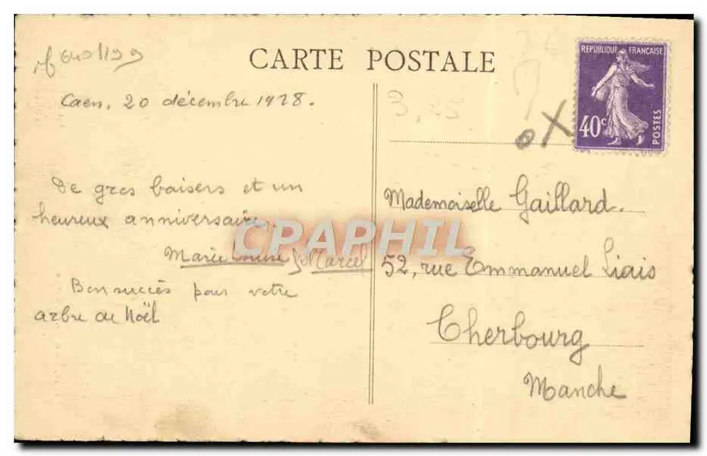 Caen - Velhas Casas - Rue de Géôle — Ed. G. Livet - Verso