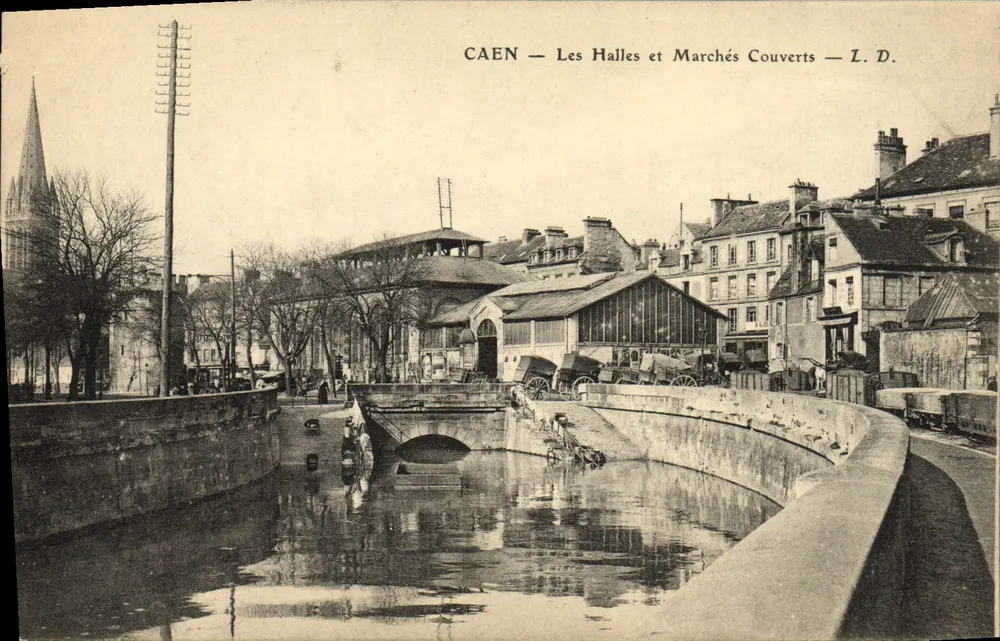 Caen — As Halles e Mercados Cobertos — L. D. - Frente
