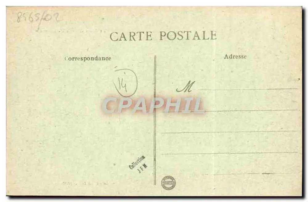 Caen — Le Marché de la Poissonnerie — Éditeur L. A. n° 62 - Verso