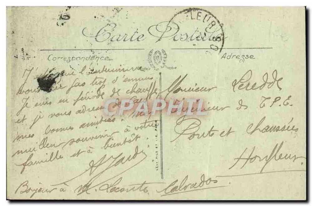 CAEN - Denkmal der Kinder des Calvados und der Boulevard — I.L. - Rückseite