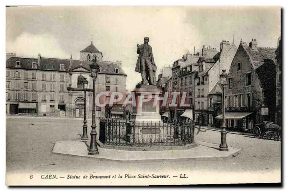 Caen — Statue von Beaumont und Place Saint-Sauveur — LL. - Vorderseite