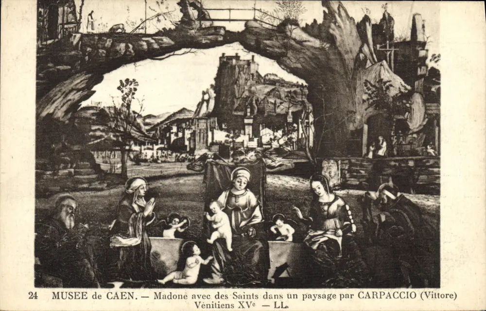 Madonna mit Heiligen in einer Landschaft von Carpaccio (Vittore) — Museum von Caen — Nr. 24 - Vorderseite