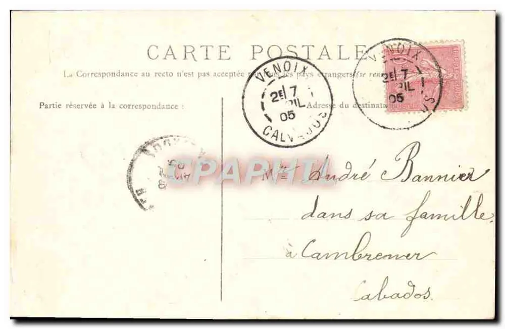 Caen — Place Saint-Sauveur und die Statue von Élie de Beaumont — L. D. - Rückseite