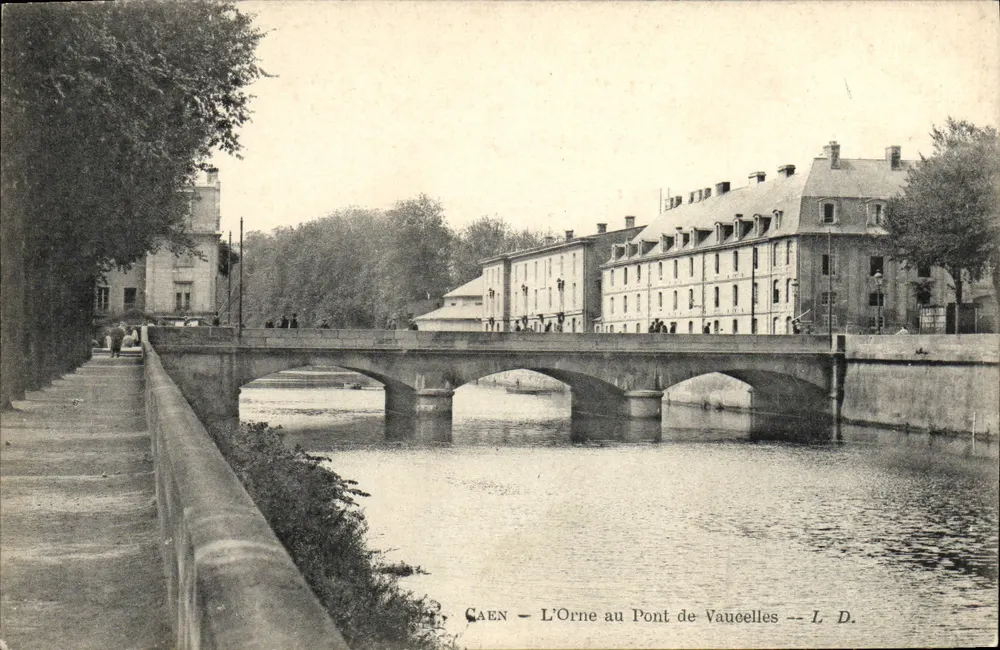 Caen — A Orne no Ponte de Vaucelles — L. D. - Frente