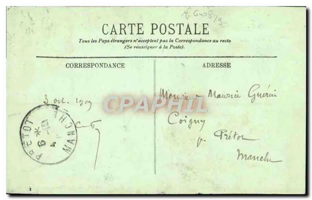Caen — Les Quais — LL. — Éditeur LL. n° 92 - Verso