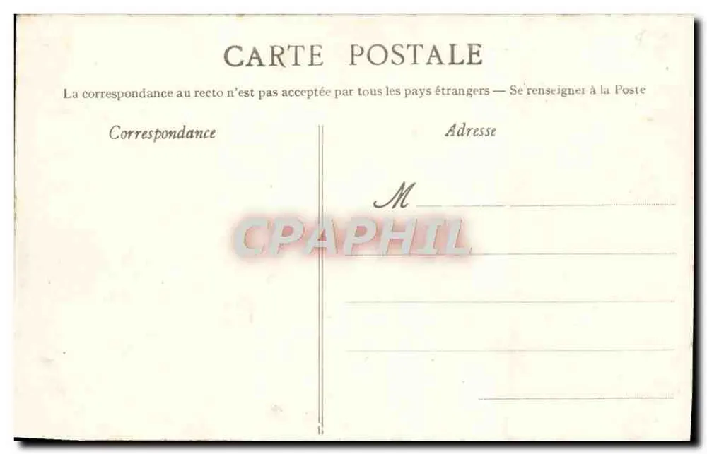 CAEN - O Bassin do Comércio — carta postal n°42 - Verso