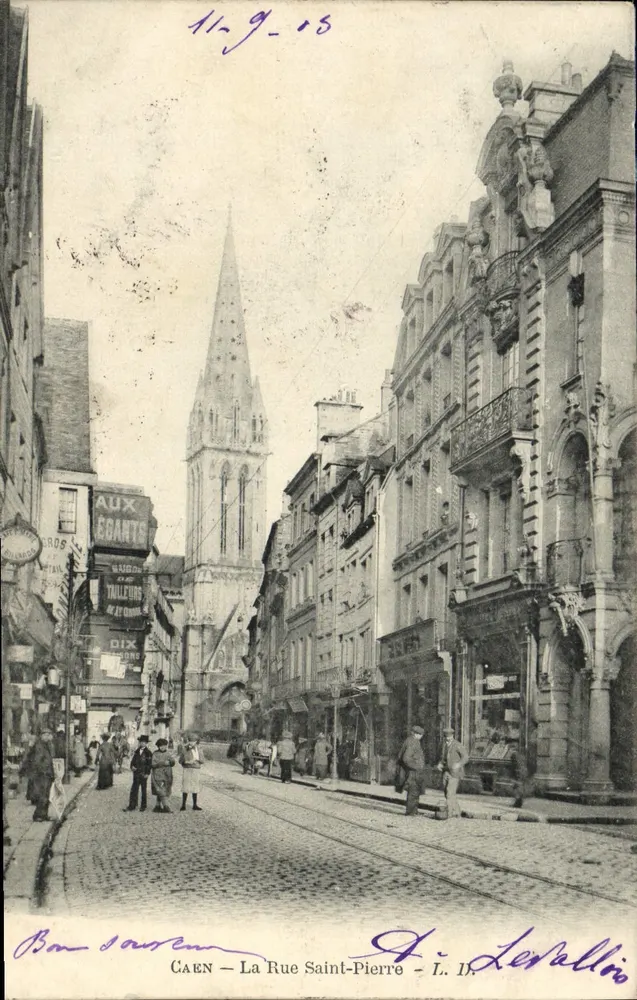 Caen — Rue Saint-Pierre — L. D. Levellio - Awers