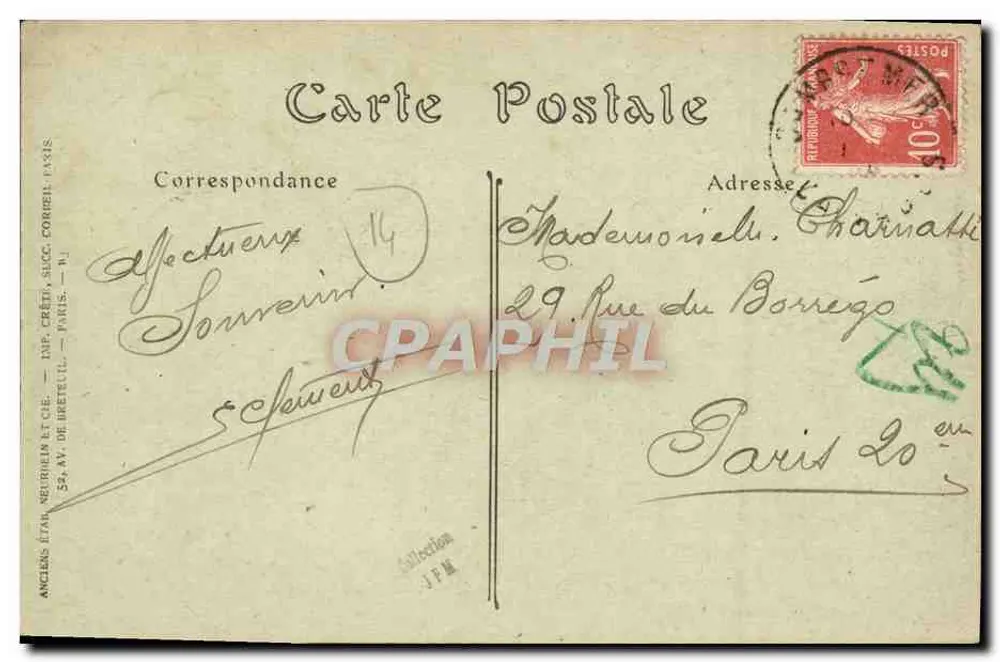 Ruta de Caen a Lisieux — El Collado de Corte — J. Hot. - Reverso