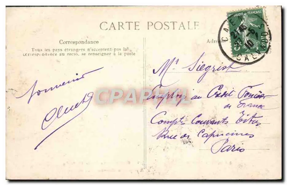 Caen — Le Lycée Mulherbe — Le Parloir — éditeur LA NORMANDIE, n° 865 - Rückseite