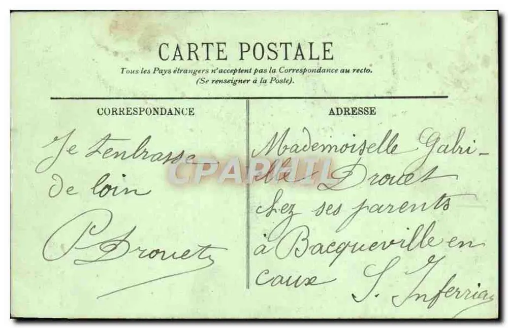 CAEN — O Liceu — O Refeitório — LL. — n°42 - Verso