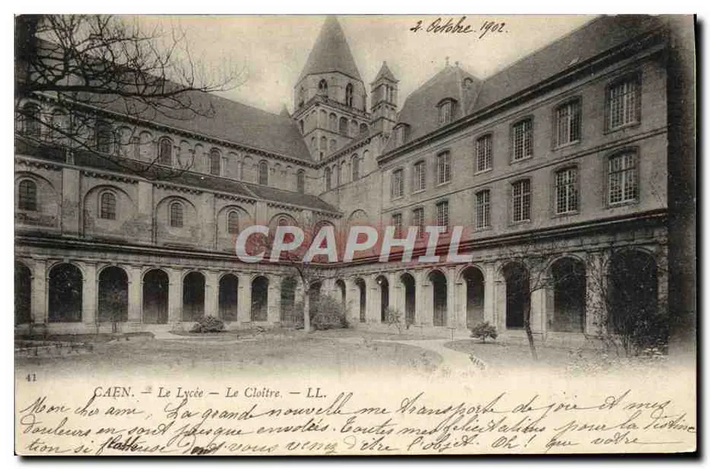 Caen — O Liceu — O Claustro — LL. — Editor LL, n°41 - Frente