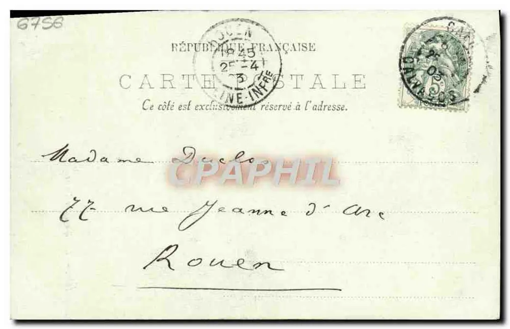 CAEN — A Igreja Nossa Senhora — Editor anônimo, n° 28 - Verso