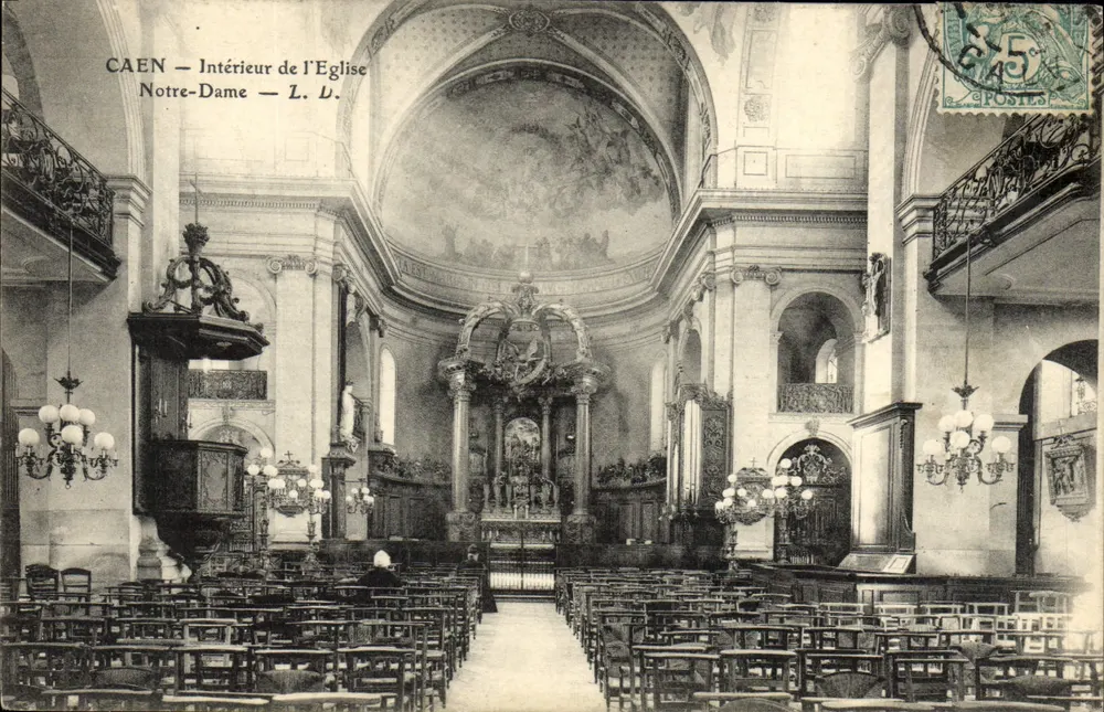 CAEN — Interior da Igreja Nossa Senhora — L. L. - Frente