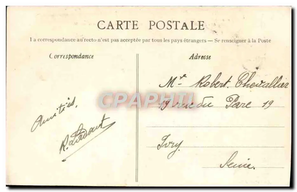 Igreja da Gloriette — Caen — Coleção A.D. - Verso