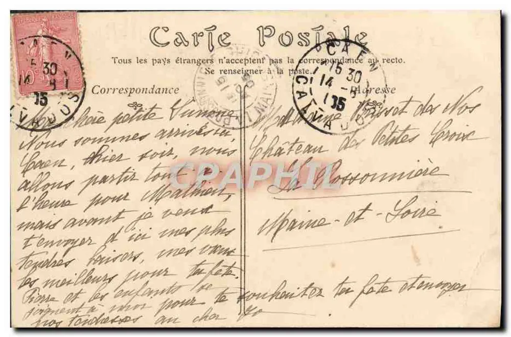 Caen — Kirche Saint-Étienne, Abtei der Männer, Seite des Chors — ND Phot - Rückseite