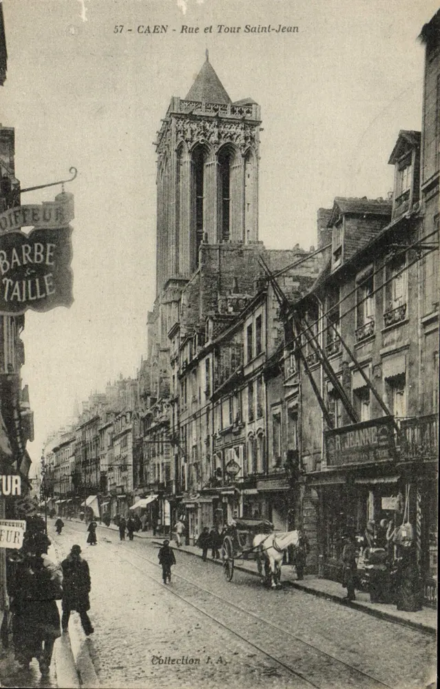 Caen - Straße und Turm Saint-Jean — Sammlung F.A. - Vorderseite