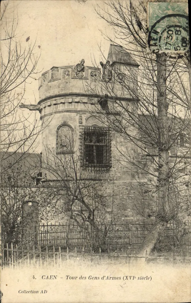 CAEN — Toren van de Gens d'Armes (16e eeuw) — Collectie AD - Voorkant