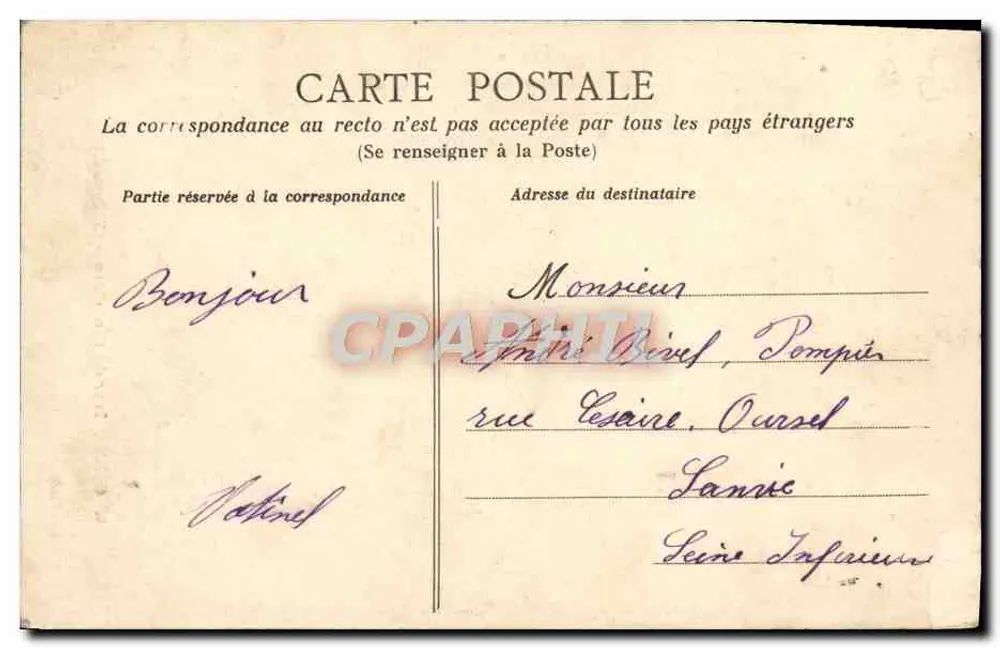 CAEN — Toren van de Gens d'Armes (16e eeuw) — Collectie AD - Achterkant