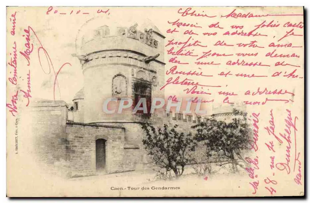 Caen - Torre dos Guardas — A. BRUNET, editor Caen, n° 48 - Frente