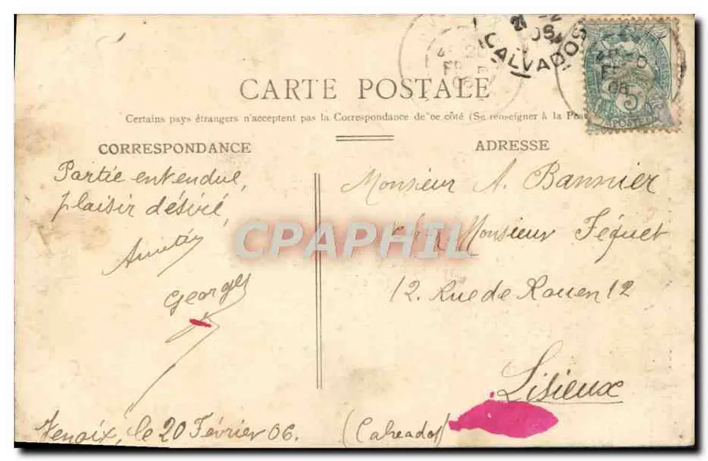 Die Holzhäuser, Rue St-Pierre (15. Jahrhundert) — Caen — L.D. 31 - Rückseite