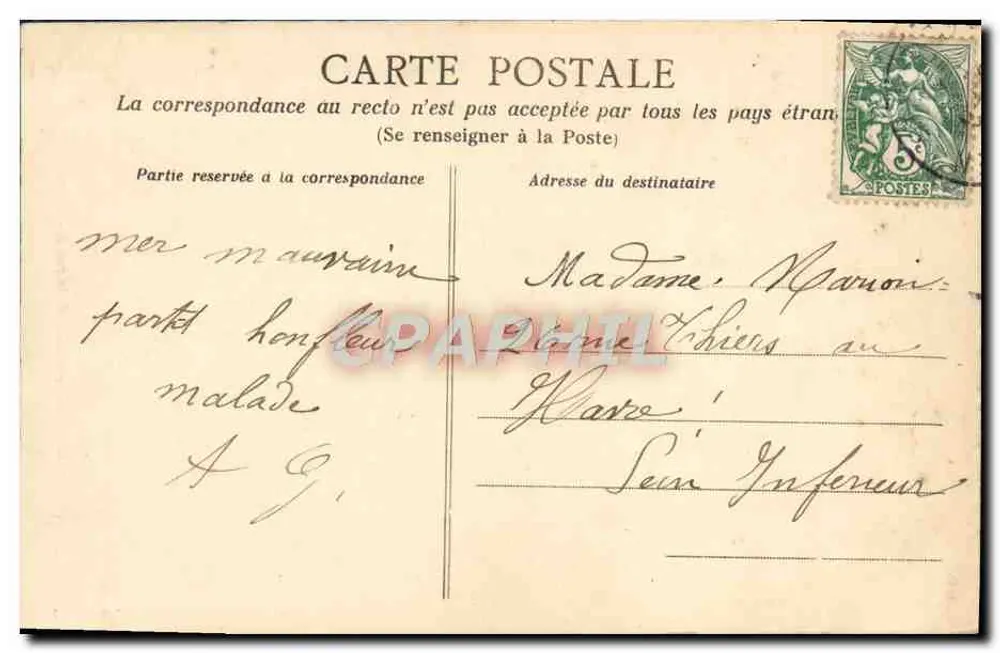 CAEN — Alte Häuser in der St-Pierre-Straße — Levrad Frères - Rückseite