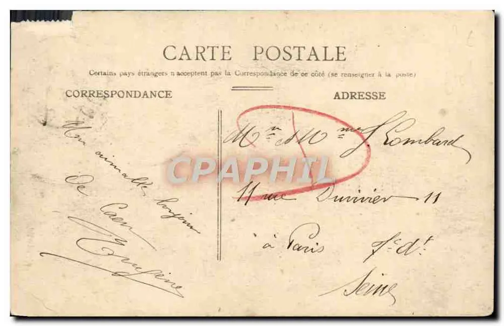 Caen — Vista geral — J. D. 2r. CAEN - Verso