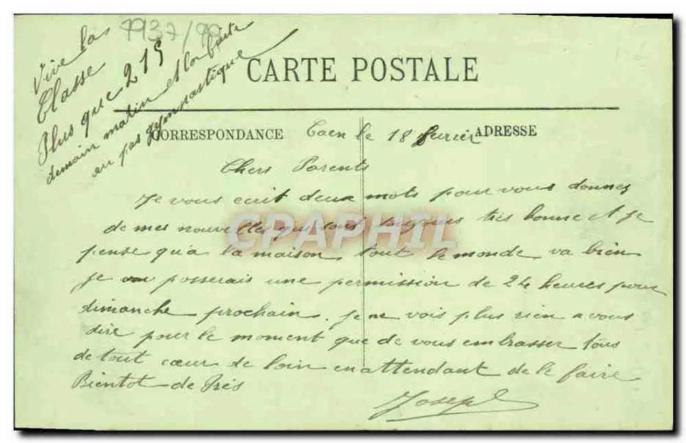 Caen — Uitzicht genomen vanaf de Abbezie van de Dames — LL - Achterkant