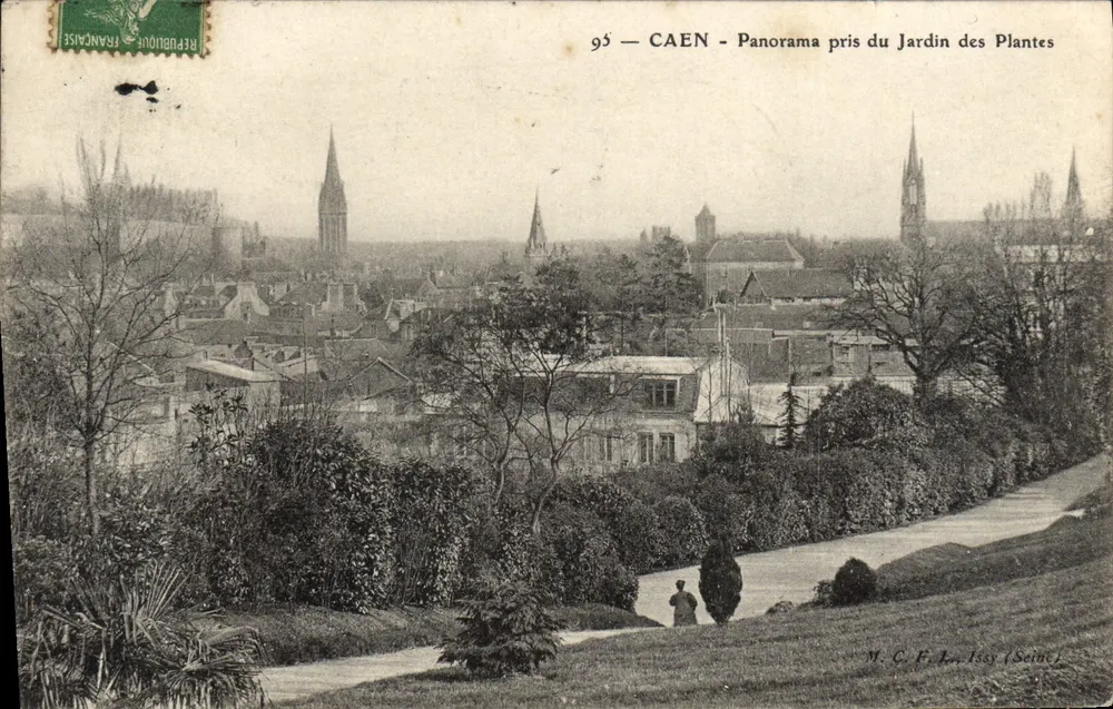 CAEN - Panoramablick vom Jardin des Plantes — M. C. F. L. Issey (Seine) - Vorderseite