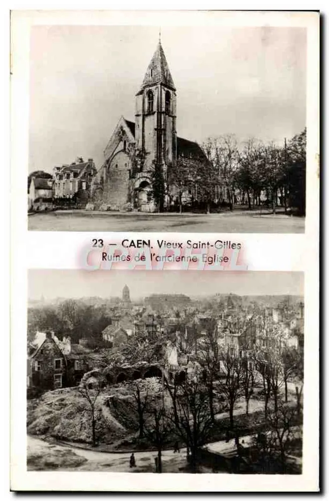 CAEN — Altes Saint-Gilles — Ruinen der alten Kirche — Éditions Caby - Vorderseite