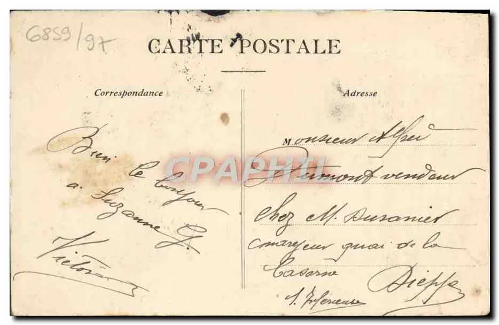 CAEN — La Maladrerie — Rue du Général Moulin — Caserne de Beaulieu, Verlag C.P.A. n°148 - Rückseite