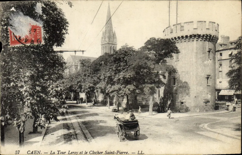 Caen — La Tour Leroy und Turm der Kirche Saint-Pierre — LL. - Vorderseite