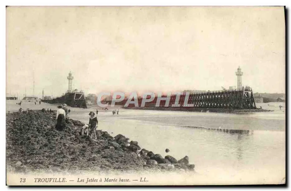 TROUVILLE — As Jetées na Maré Baixa — L.L. - Frente