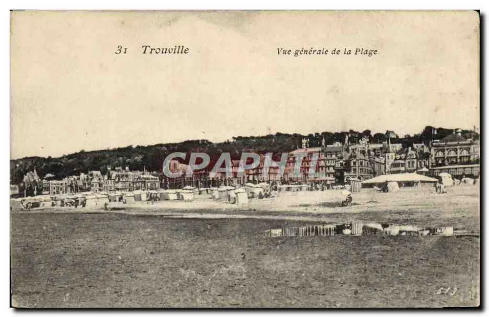 Trouville — Vista generale della spiaggia - Recto