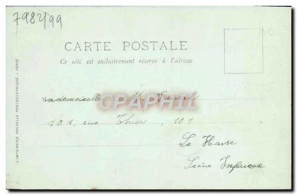 Trouville — Das Rathaus — LL. Moelle amitiés de toutes deux Chérese - Rückseite