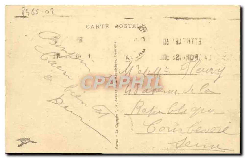 Caen - Das Rathaus und der öffentliche Garten — Verlag Carte - La Cigogne, n°88 - Rückseite