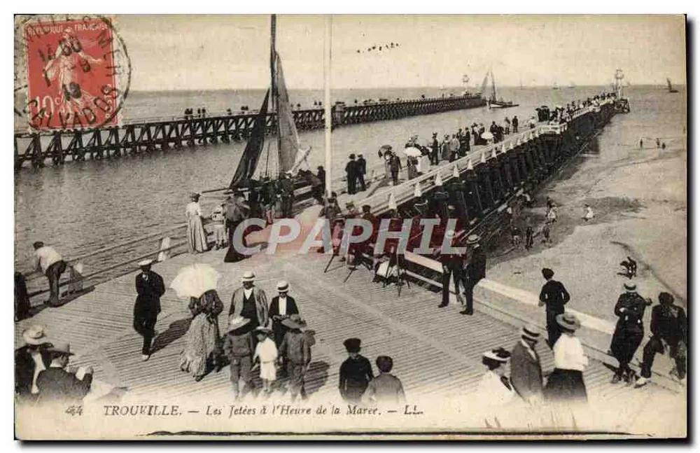 Trouville — Die Piers zur Gezeitenzeit — L.L. - Vorderseite