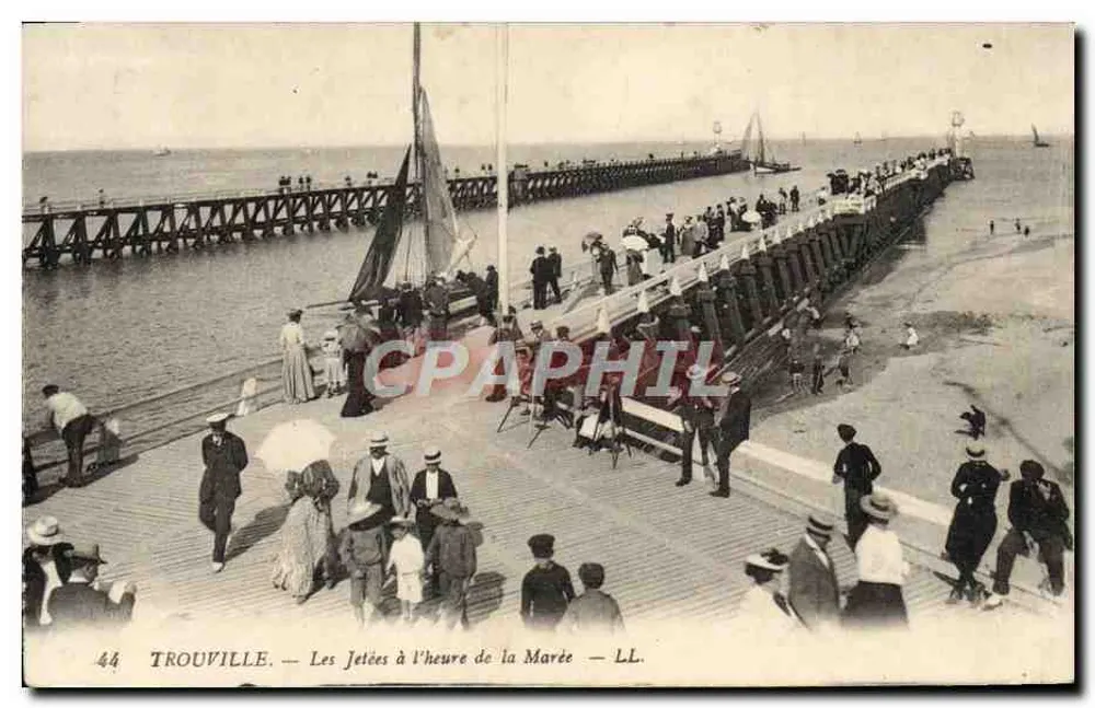 Trouville — Les Jetées à l'heure de la Marée — LL. - Vorderseite