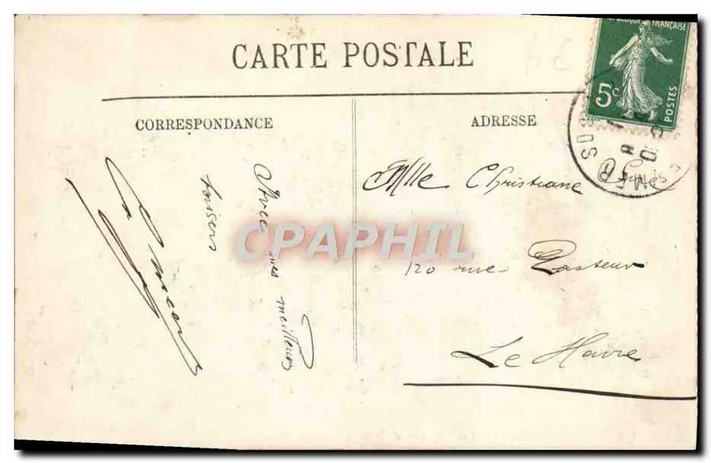 Trouville — Die Piers zur Gezeitenzeit — LL. - Rückseite