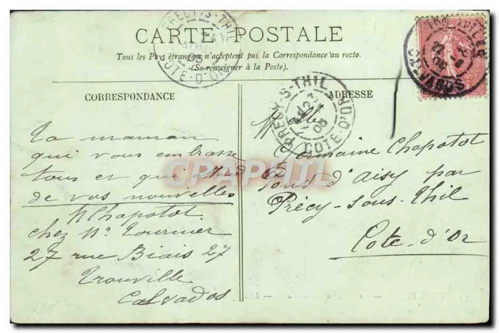 Trouville — As Pontes com Maré Baixa — LL. n°73 - Verso
