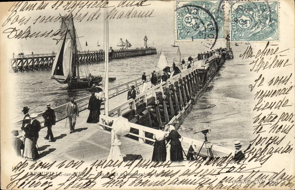 Brouville-sur-Mer — Die Piers zur Zeit der Flut — Foto Béroux - Vorderseite