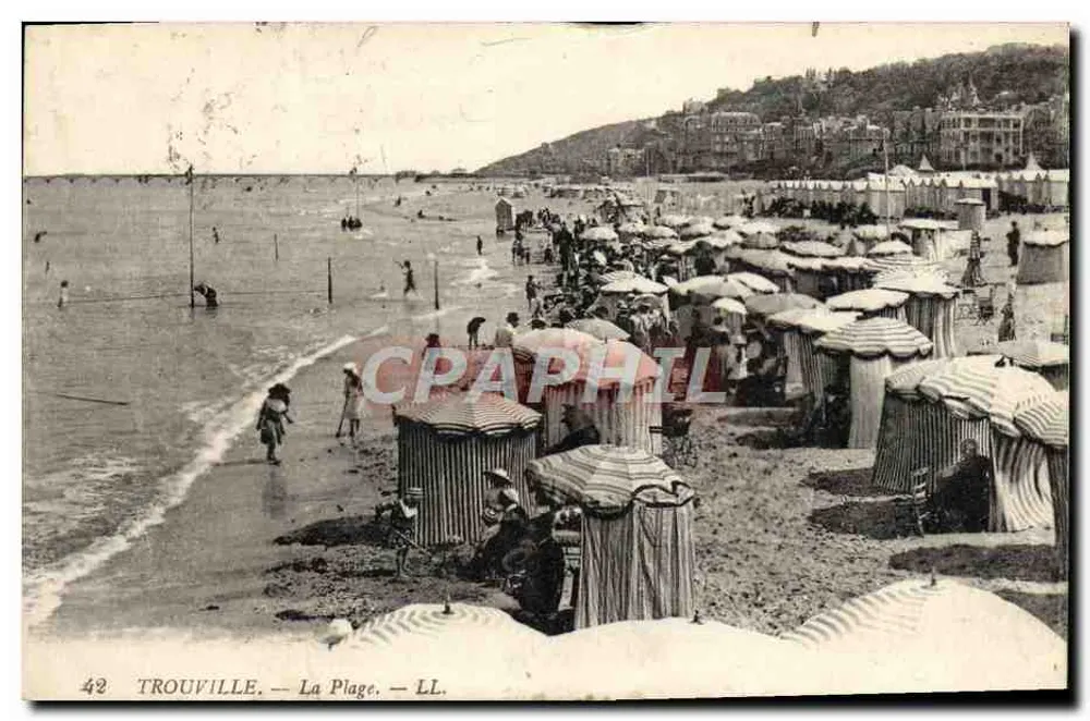 TROUVILLE — La Plage — LL. — n°42 - Recto