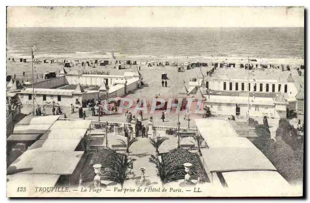 TROUVILLE — Die Strände — Aufnahme vom Hotel de Paris — LL. — n° 133 - Vorderseite