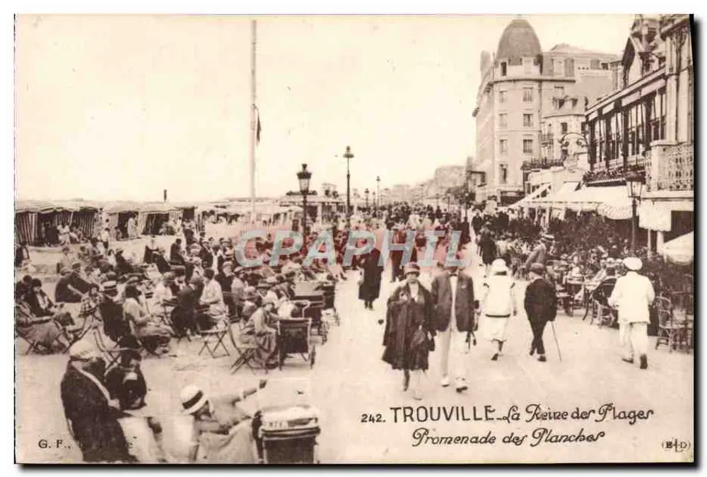 Trouville — La Plage des Plancher — G.F. Paris, Nr. 242 - Vorderseite